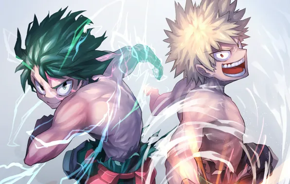 Boku no Hero Academia, Bakugou Katsuki, Midoriya Izuku