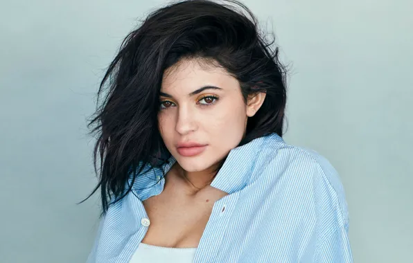 Взгляд, девушка, рубашка, Kylie Jenner, Allure