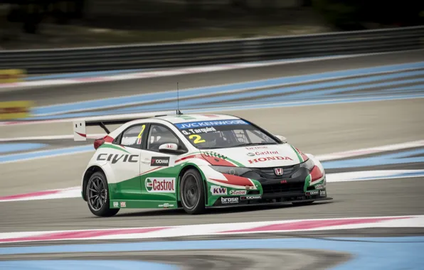 Гонки, Хонда, болид, Honda, автомобиль, Civic, Сивик, WTCC