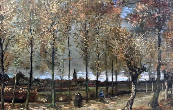 Картина, Paris, Rotterdam, Vincent Van Gogh, 1885, Poplars near Nuenen