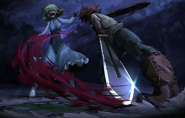 Sword, blood, anime, ken, blade, manga, japanese, yuusha