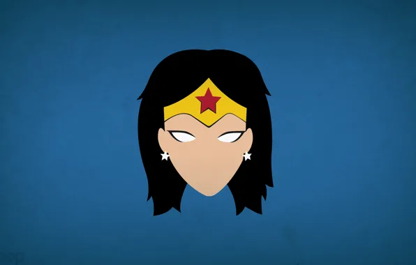 Картинка минимализм, Wonder Woman, DC Comics, blo0p