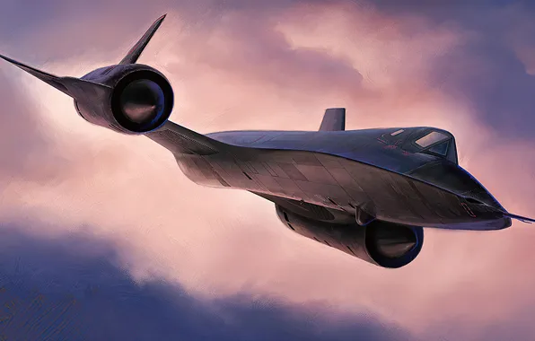 Картинка airplane, jet, Lockheed SR-71 Blackbird