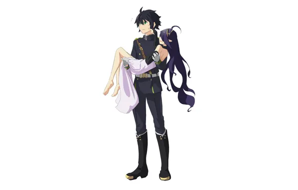 Фон, демон, парень, Owari no Seraph, Последний серафим, Юичиро Хакуя, Ашурамару