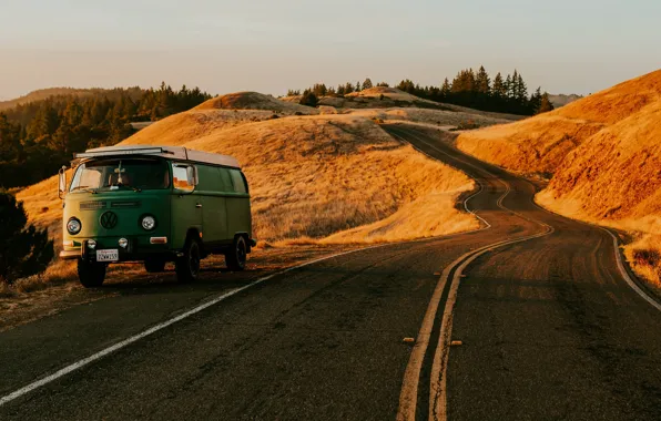 Дорога, Volkswagen, Калифорния, Автомобиль, Сан - Франциско