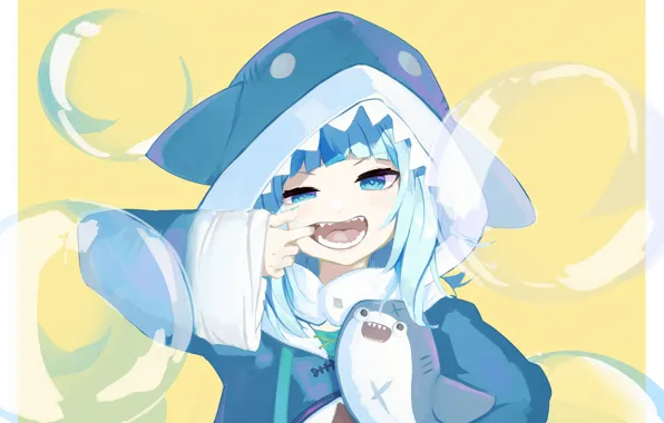 Virtual Youtuber, Hololive, Gawr Gura, Bloop