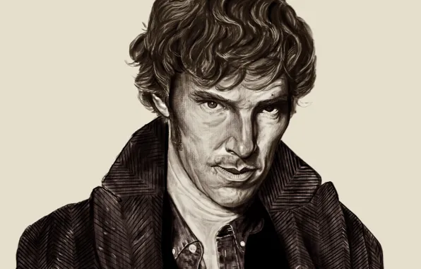 Арт, Бенедикт Камбербэтч, Sherlock, Sherlock BBC, Sherlock Holmes, by bilou020285