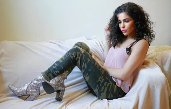 Картинка стиль, комната, модель, красавица