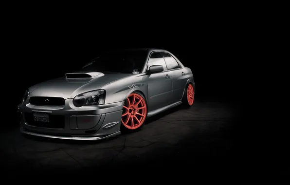 Фон, чёрный, тюнинг, Subaru, impresa