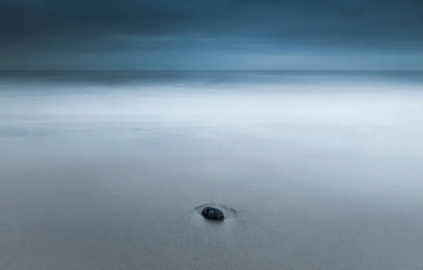 Картинка песок, камень, горизонт, One