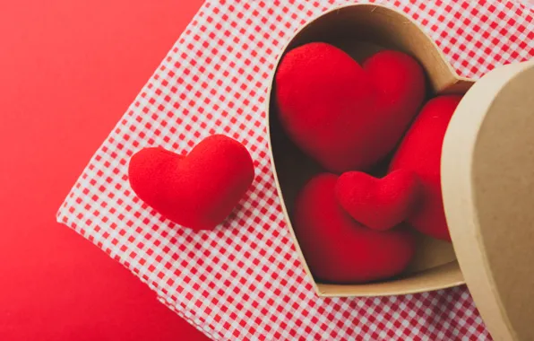 Картинка red, love, romantic, hearts, valentine's day, gift