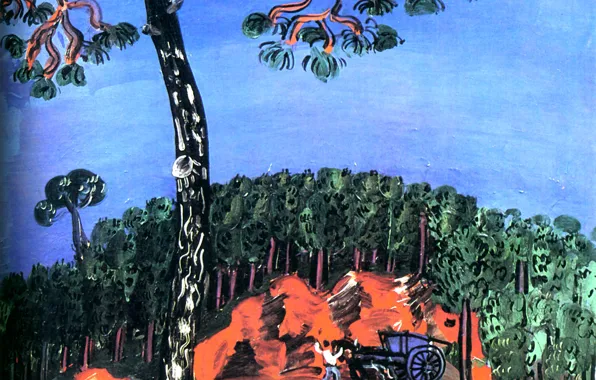 Картинка New York, 1926, Huile sur Toile, Raoul Dufy, Perls Galleries, Paysage de l'Esterel, Landscape of …
