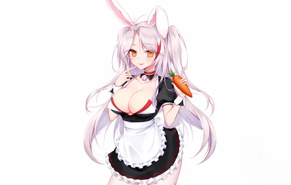 Girl, sexy, cleavage, long hair, dress, boobs, animal ears, anime
