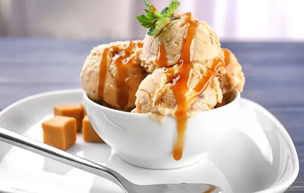 Картинка шарики, мороженое, мята, карамель