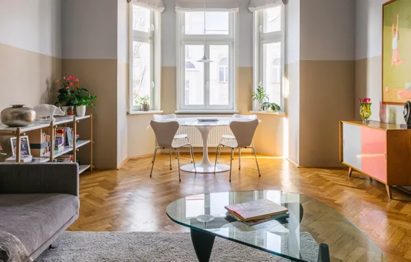 Дизайн, стиль, интерьер, Прага, Чехия, гостиная, Prague, столовая