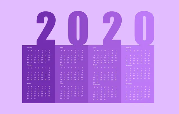 Картинка Новый год, календарь, 2020