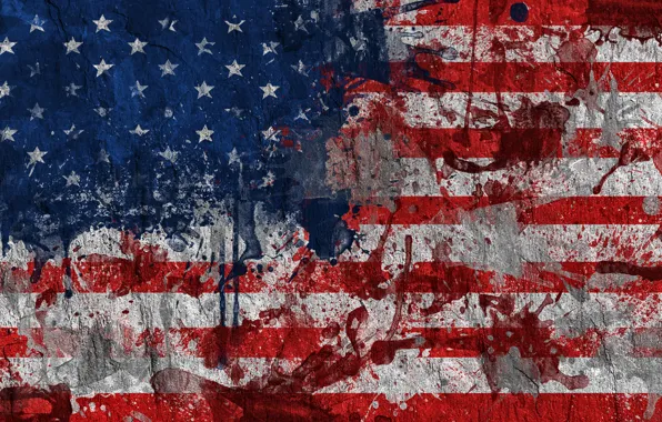 Картинка краски, флаг, USA, США, flag, Соединённые Штаты Америки