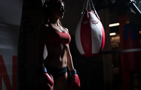 Картинка woman, boxing, shadows