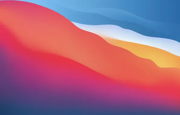 Волны, цвета, обои, macos