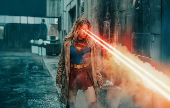 Картинка eye, cosmic, supergirl, laser