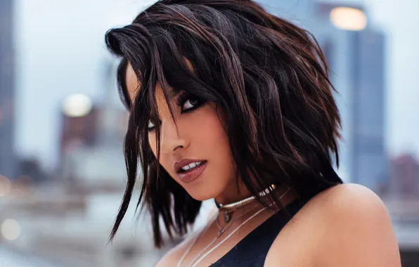 Взгляд, поза, макияж, актриса, брюнетка, певица, Becky G, Бекки Джи