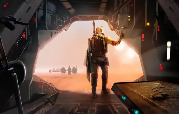 Star Wars, Concept Art, Boba Fett, Characters, The arrival, Jose Angel Trancón Fernández, by Jose …