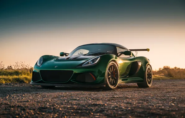 Машина, купе, Зеленый, Lotus, спорткар, автомобиль, Exige, Cup