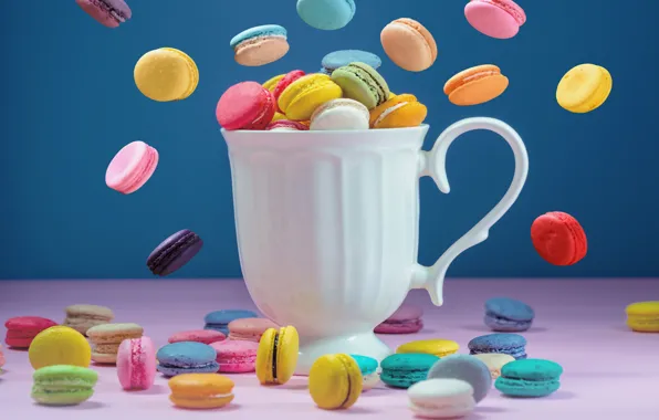 Colorful, кружка, десерт, pink, пирожные, cup, сладкое, sweet
