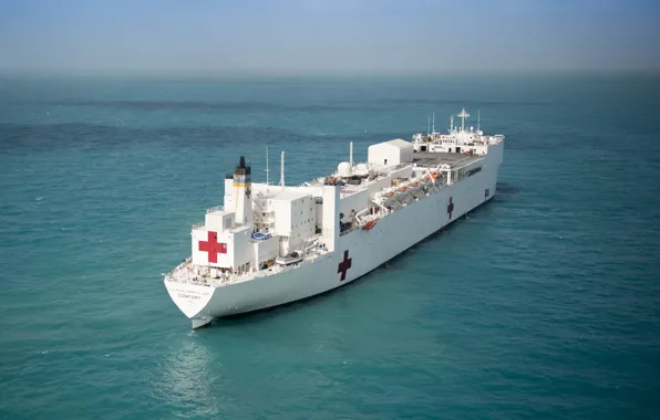Картинка корабль, класса, USNS Mercy, госпитальных судов, T-AH 19