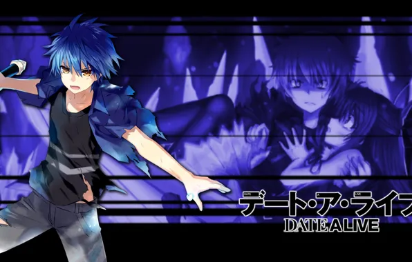 Аниме, арт, парень, Date a Live