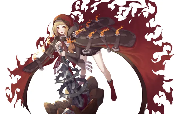 Фон, игра, арт, девочка, плащ, Sinoalice, Akazukin