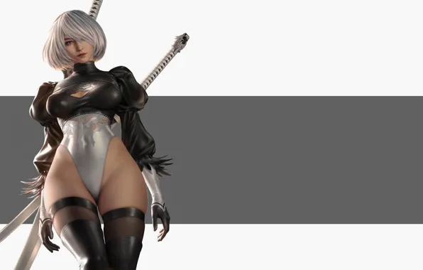Girl, sexy, Anime, nier, nier automata