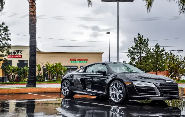 Audi, Rain, V10, Supercar, Plus, 2014