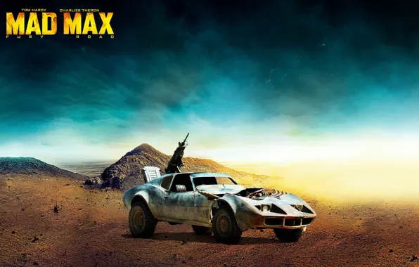 Картинка пулемет, автомобиль, постапокалипсис, Buggy, Mad Max: Fury Road, Безумный Макс: Дорога ярости