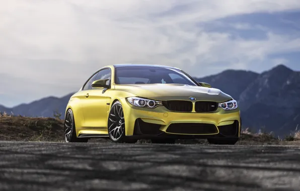 Картинка BMW, Austin, Yellow, F82, M4