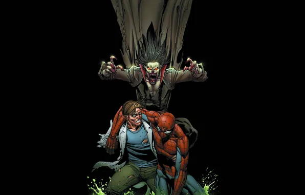 Картинка spider-man, Ящер, вампир, человек паук, Конорс, Морбиус, Morbius, Lizer