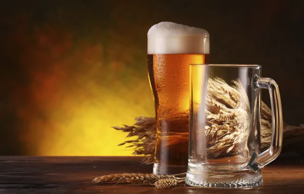 Картинка glass, beer, barley, a beverage alcoholic