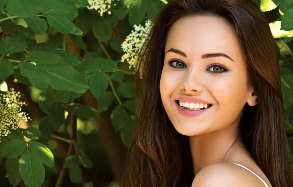 Картинка лицо, улыбка, фон, модель, красотка