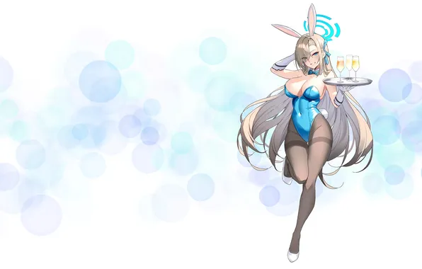 Girl, boobs, rabbit, anime, blonde, breasts, big boobs, babe