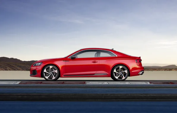 Картинка Audi, German, Red, RS5, 2018, Track, RS, A5