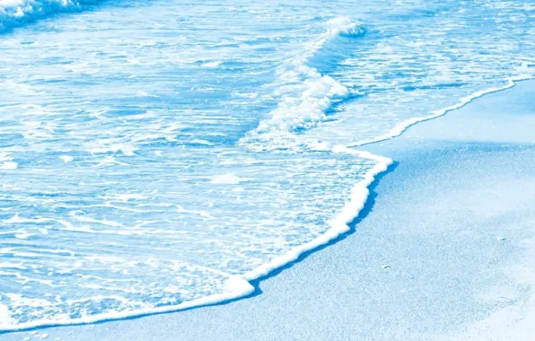 Картинка море, вода, природа, фон, голубой, widescreen, обои, волна
