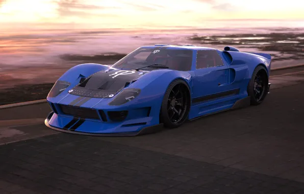 Ford, Авто, Машина, Ford GT, Art, Суперкар, Рендеринг, Concept Art