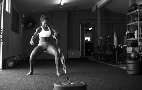 Drag, workout, training, deadlift, black white