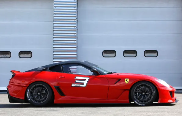 Красный, профиль, Ferrari, 599