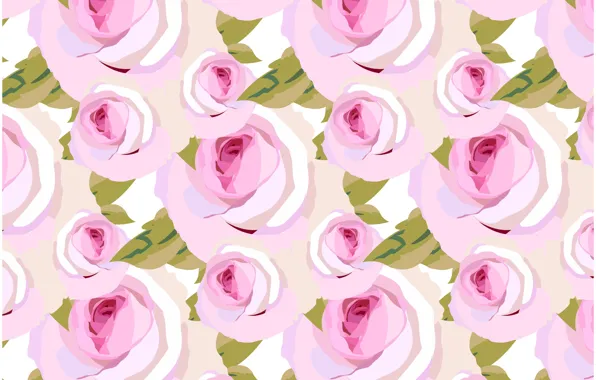 Розы, Pink, background, pattern, roses
