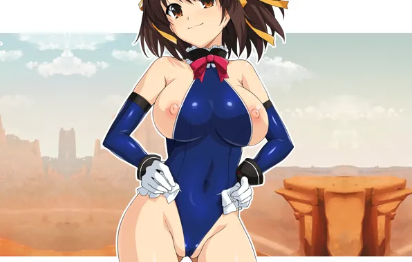 Girl, sexy, thighhighs, nipples, boobs, anime, beautiful, short hair