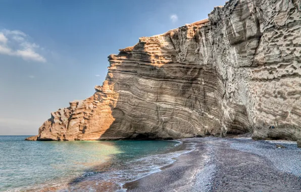 Картинка море, небо, скалы, берег