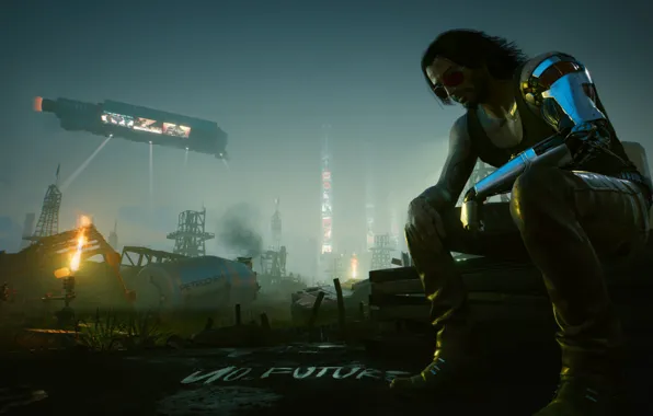 Street, Night city, Cyborg, Cyberpunk 2077, Silverhand
