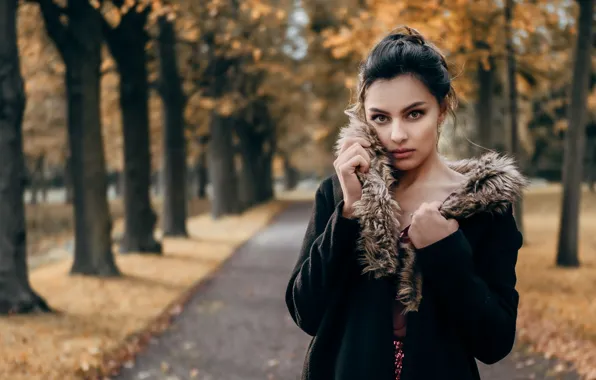 Осень, девушка, портрет, Model, Sarah S.