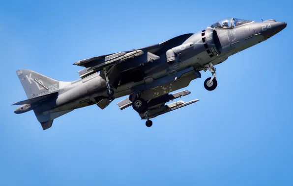 Картинка истребитель, штурмовик, взлет, AV-8B, Harriers